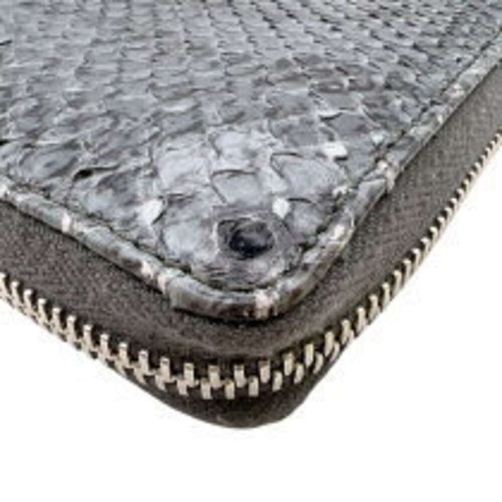Gucci Zip Around Long Wallet Gray Python Leather - image 7